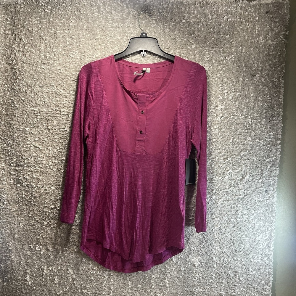 Calvin Klein Pink Popover Blouse Medium Preppy‎ Viscose Casual NWT